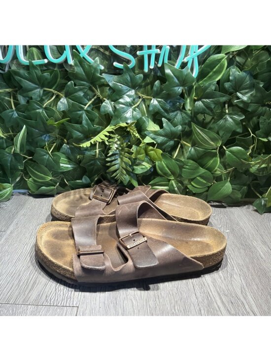 Birkenstock Arizona Soft Footbed Sandal Men size 44 Habana Oiled Leather main image 8